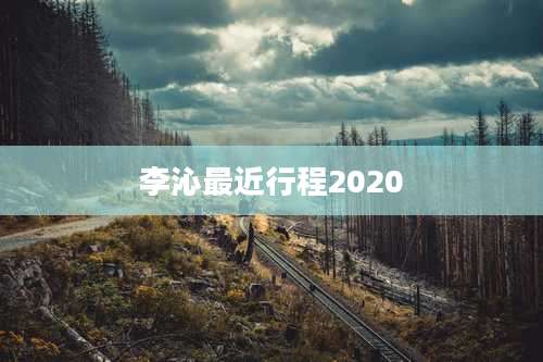 李沁最近行程2020