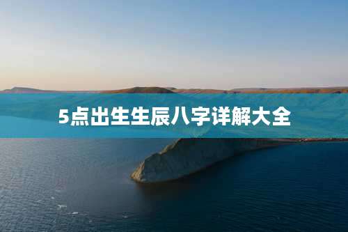 5点出生生辰八字详解大全