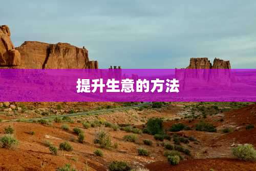 提升生意的方法