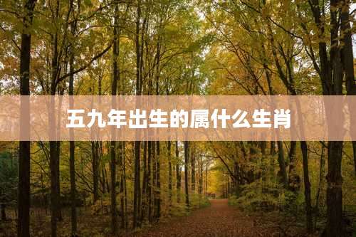 五九年出生的属什么生肖