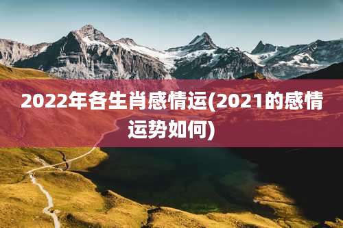 2022年各生肖感情运(2021的感情运势如何)