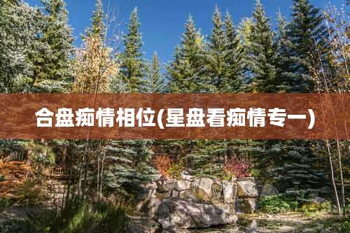 合盘痴情相位(星盘看痴情专一)