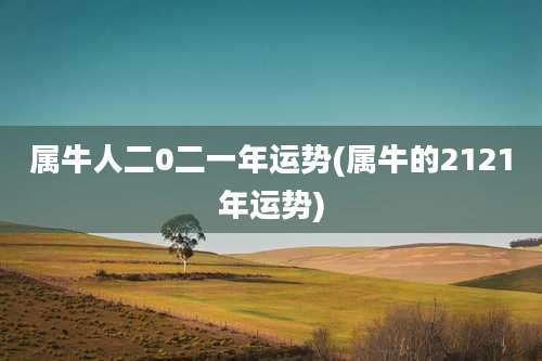 属牛人二0二一年运势(属牛的2121年运势)
