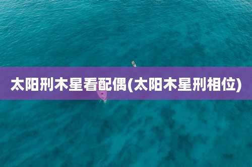 太阳刑木星看配偶(太阳木星刑相位)