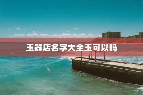 玉器店名字大全玉可以吗
