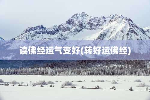 读佛经运气变好(转好运佛经)