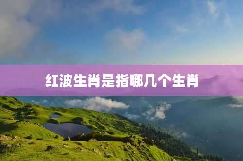 红波生肖是指哪几个生肖