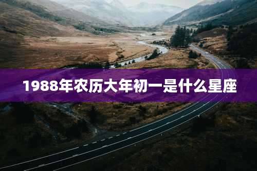 1988年农历大年初一是什么星座