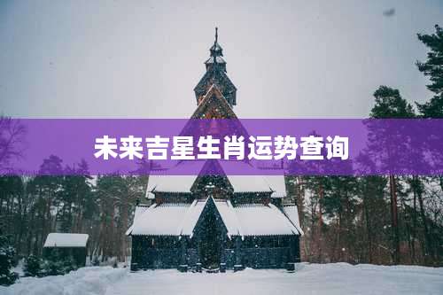 未来吉星生肖运势查询