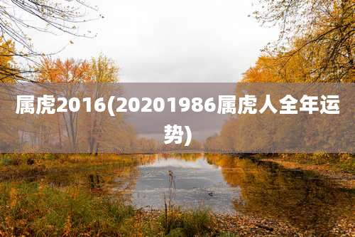 属虎2016(20201986属虎人全年运势)