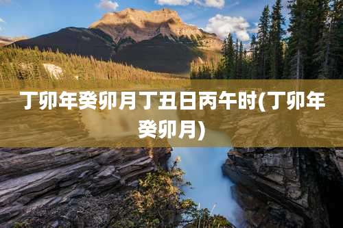 丁卯年癸卯月丁丑日丙午时(丁卯年癸卯月)