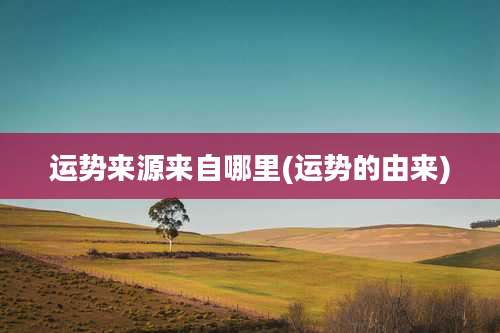 运势来源来自哪里(运势的由来)
