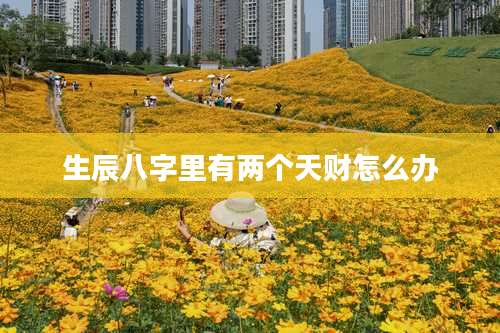 生辰八字里有两个天财怎么办