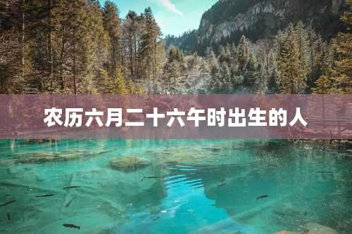 农历六月二十六午时出生的人