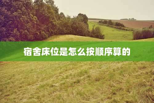 宿舍床位是怎么按顺序算的