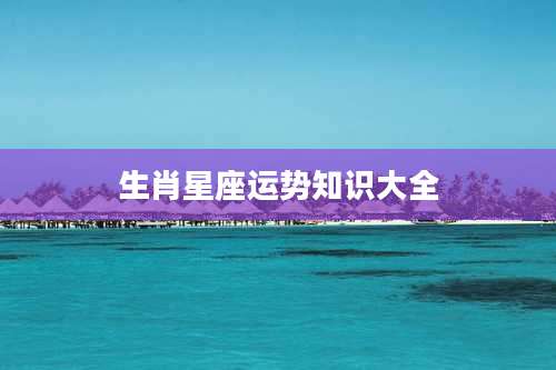 生肖星座运势知识大全