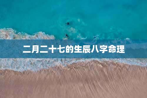 二月二十七的生辰八字命理