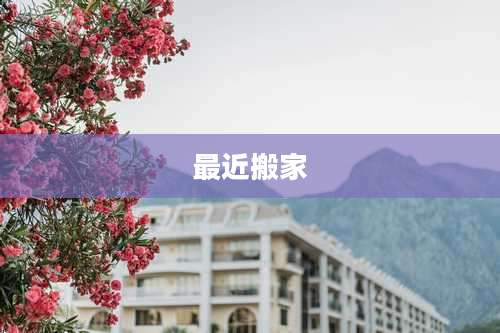 最近搬家