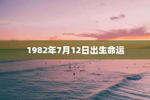1982年7月12日出生命运
