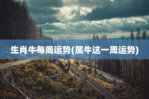 生肖牛每周运势(属牛这一周运势)