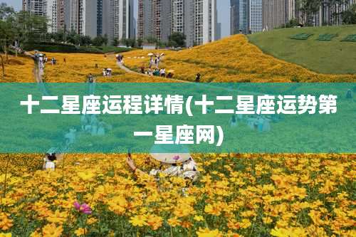 十二星座运程详情(十二星座运势第一星座网)