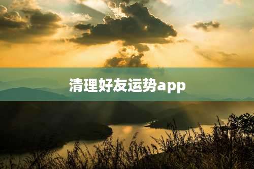 清理好友运势app