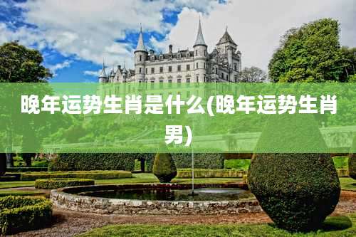 晚年运势生肖是什么(晚年运势生肖男)