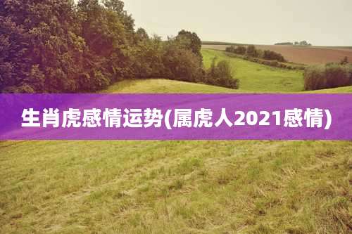 生肖虎感情运势(属虎人2021感情)