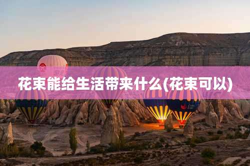 花束能给生活带来什么(花束可以)