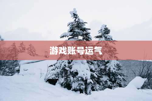游戏账号运气