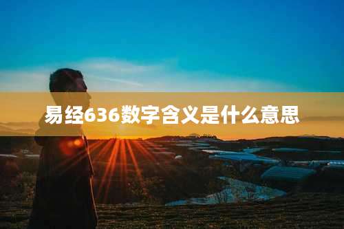 易经636数字含义是什么意思