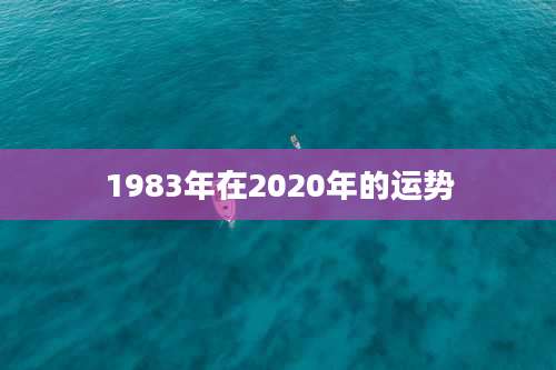 1983年在2020年的运势