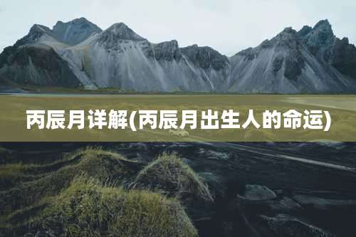 丙辰月详解(丙辰月出生人的命运)