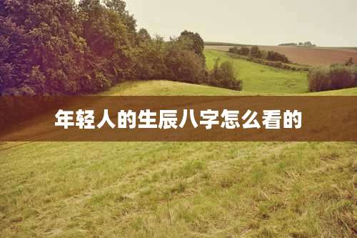 年轻人的生辰八字怎么看的