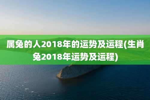 属兔的人2018年的运势及运程(生肖兔2018年运势及运程)