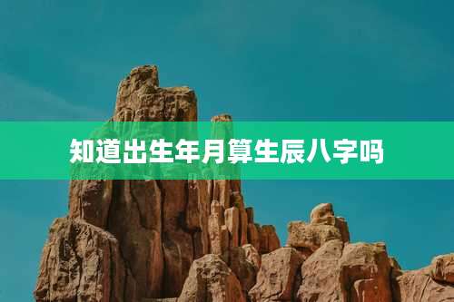 知道出生年月算生辰八字吗
