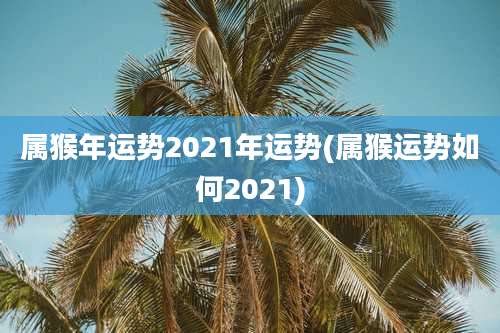 属猴年运势2021年运势(属猴运势如何2021)