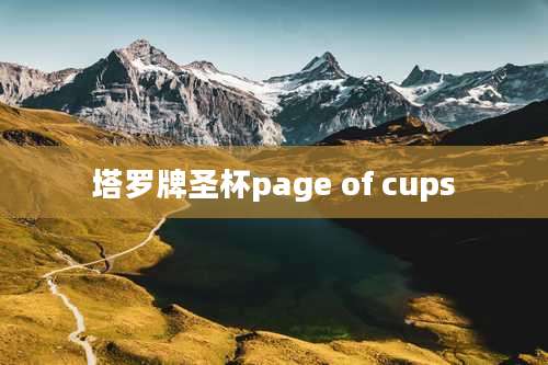 塔罗牌圣杯page of cups