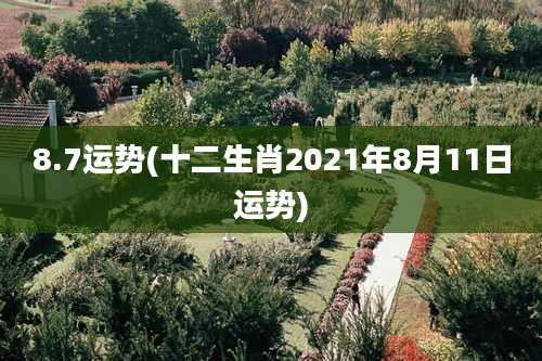 8.7运势(十二生肖2021年8月11日运势)