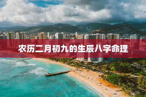 农历二月初九的生辰八字命理