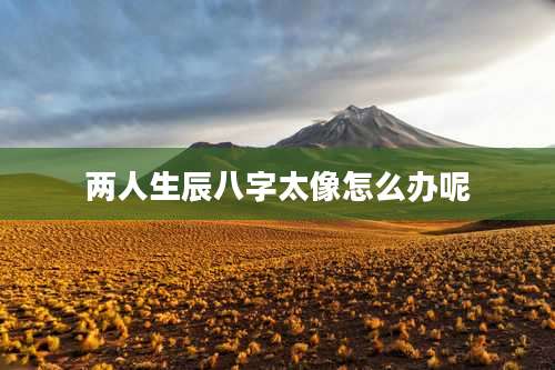 两人生辰八字太像怎么办呢