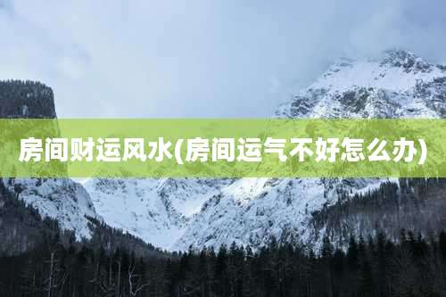 房间财运风水(房间运气不好怎么办)