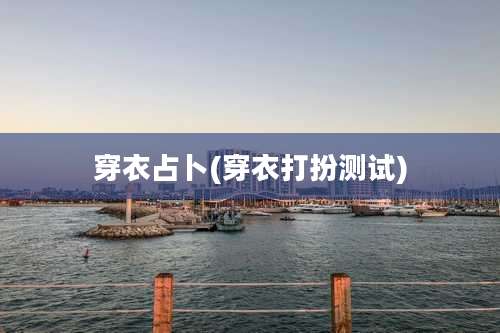 穿衣占卜(穿衣打扮测试)