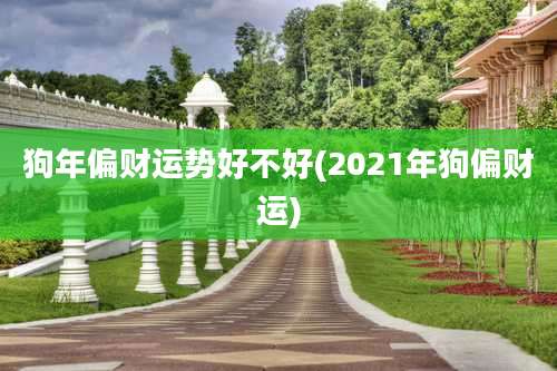 狗年偏财运势好不好(2021年狗偏财运)