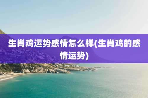 生肖鸡运势感情怎么样(生肖鸡的感情运势)