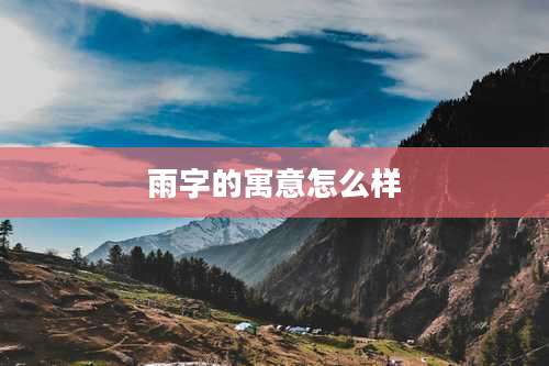 雨字的寓意怎么样
