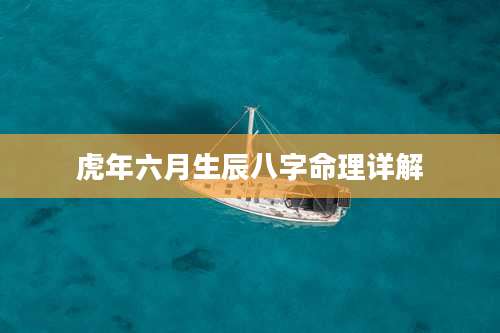 虎年六月生辰八字命理详解