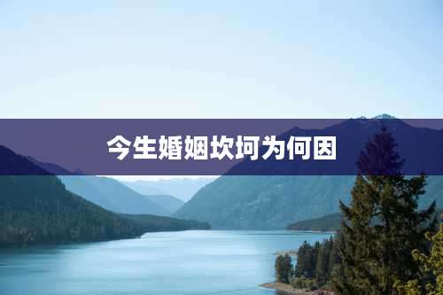 今生婚姻坎坷为何因