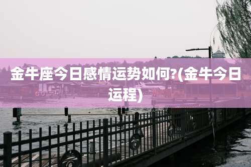 金牛座今日感情运势如何?(金牛今日运程)