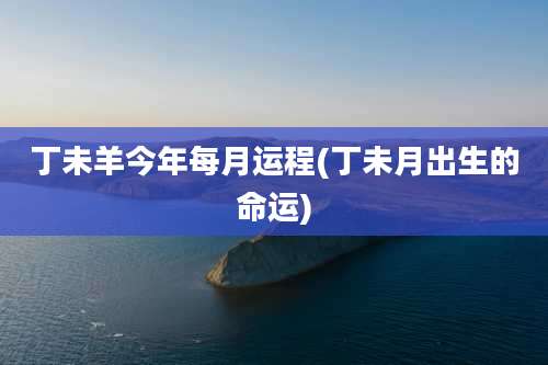 丁未羊今年每月运程(丁未月出生的命运)